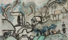 吃瓜小女孩水墨画视频,吃瓜小女孩的纯真瞬间